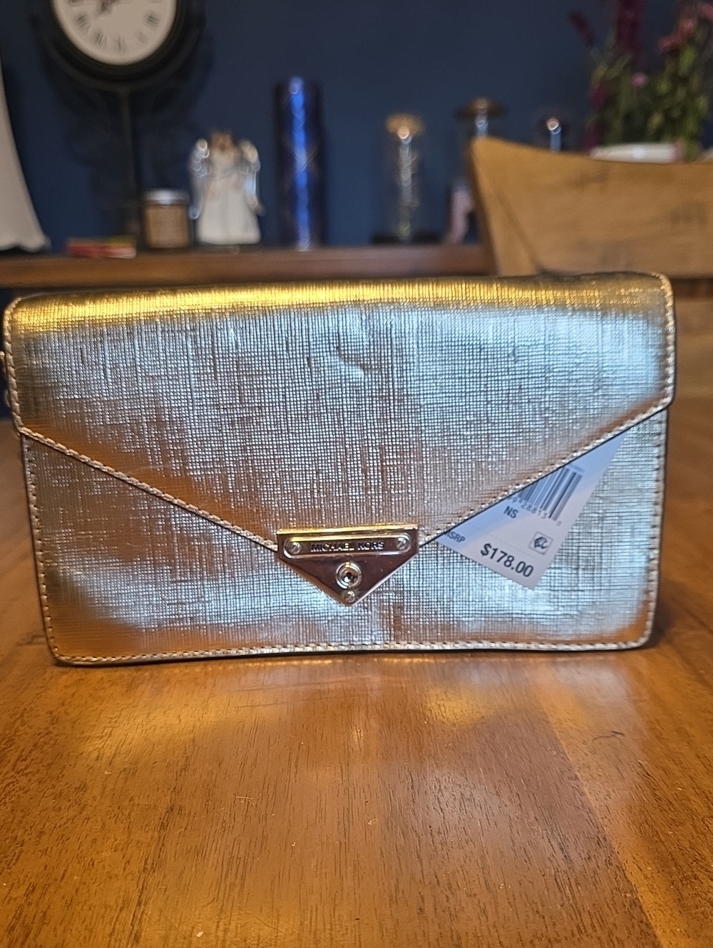 Michael Kors NWT Gold Metallic Crossbody Clutch - Picture 4 of 16